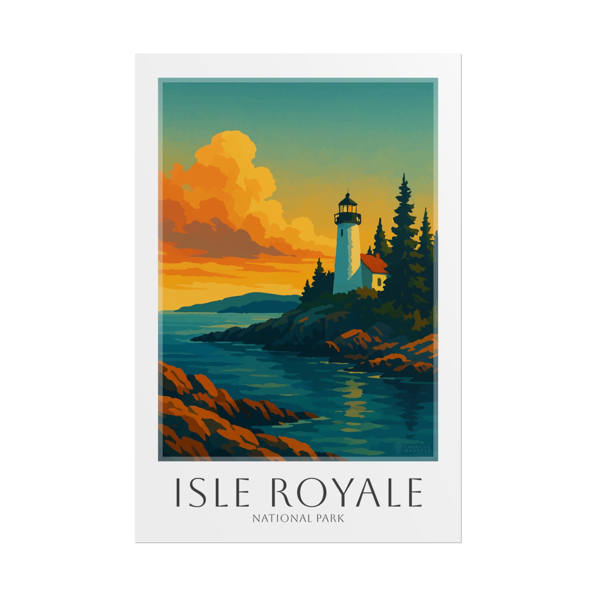 ISLE ROYALE * Travel Poster * National Park Wall Art