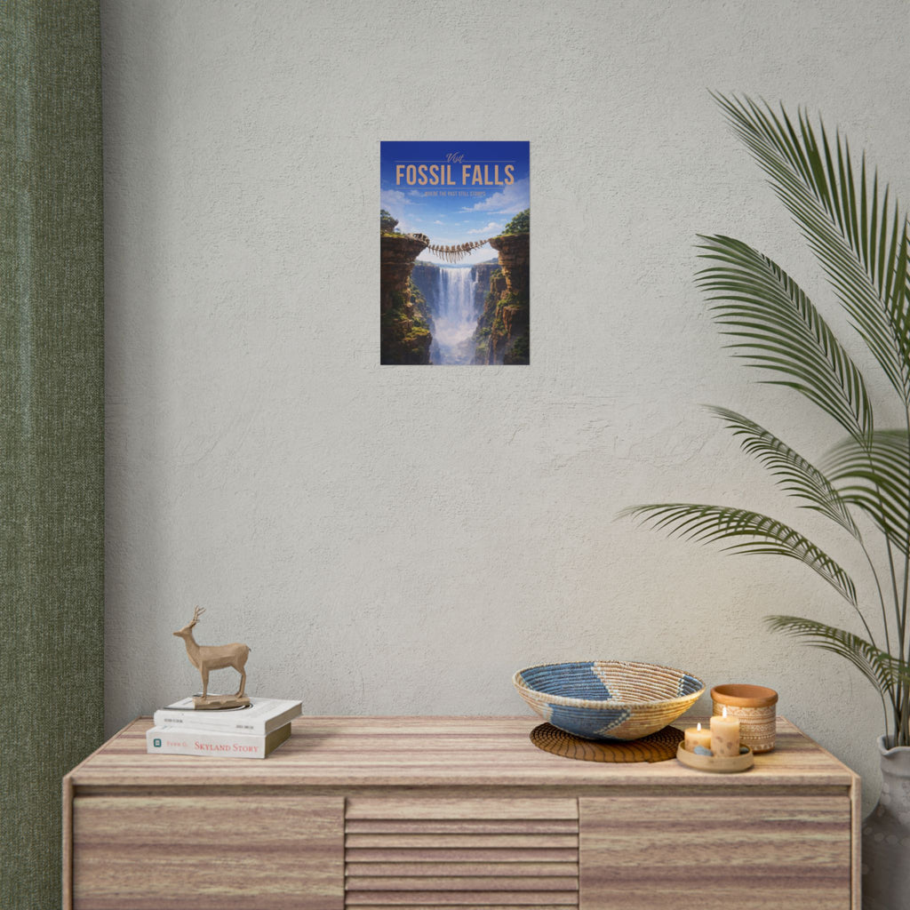 Fossil Falls Travel Poster