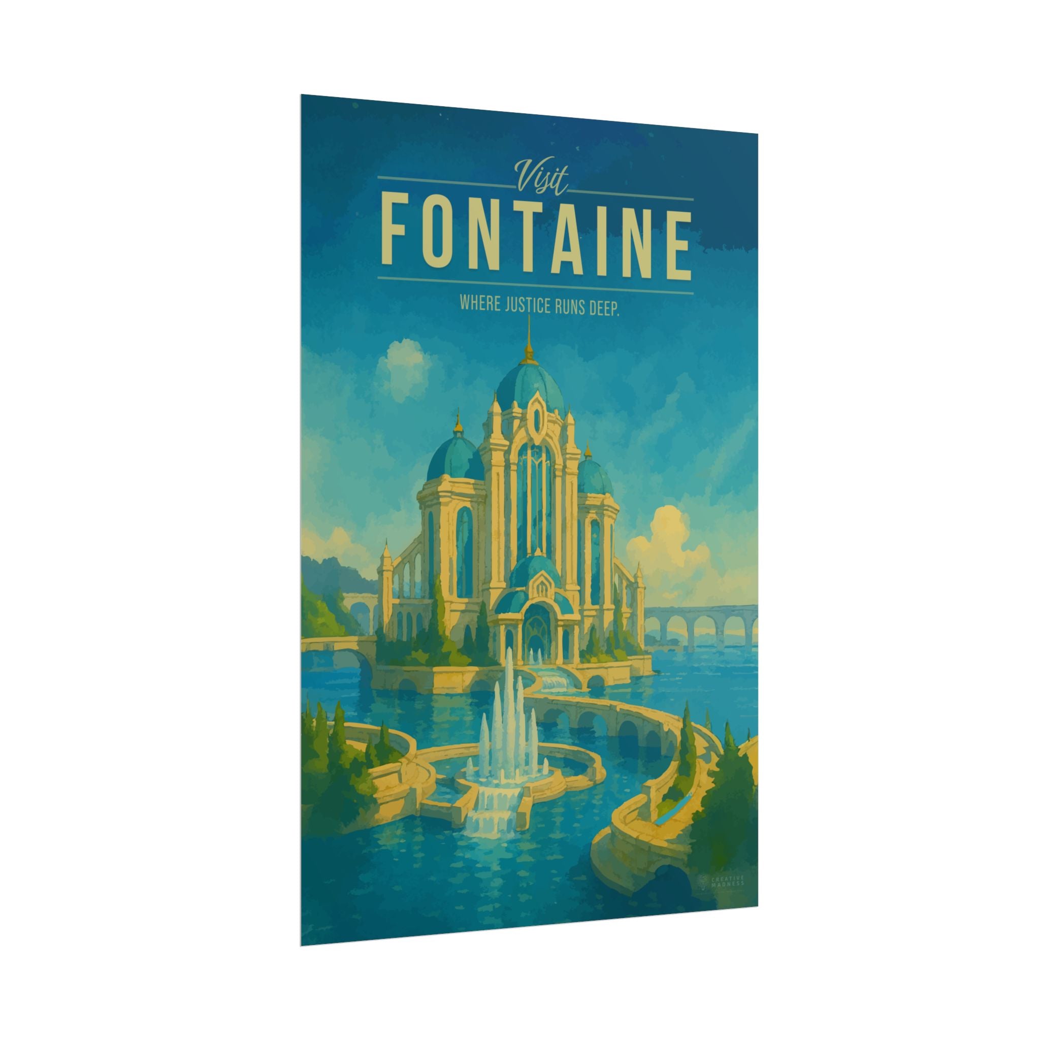 FONTAINE * Travel Poster * Impactful Fantasy Wall Art
