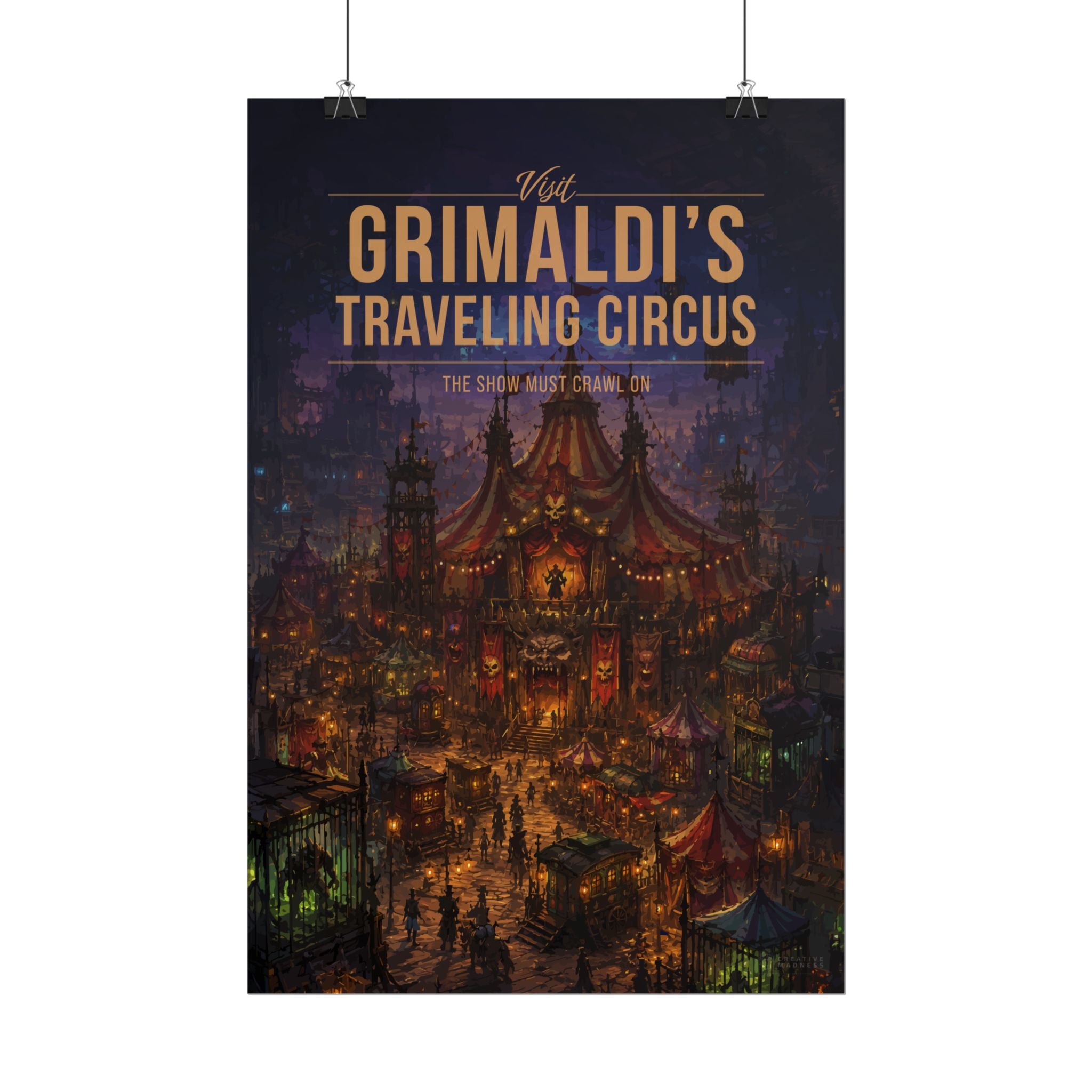 Grimaldis Travelling Circus Travel Poster