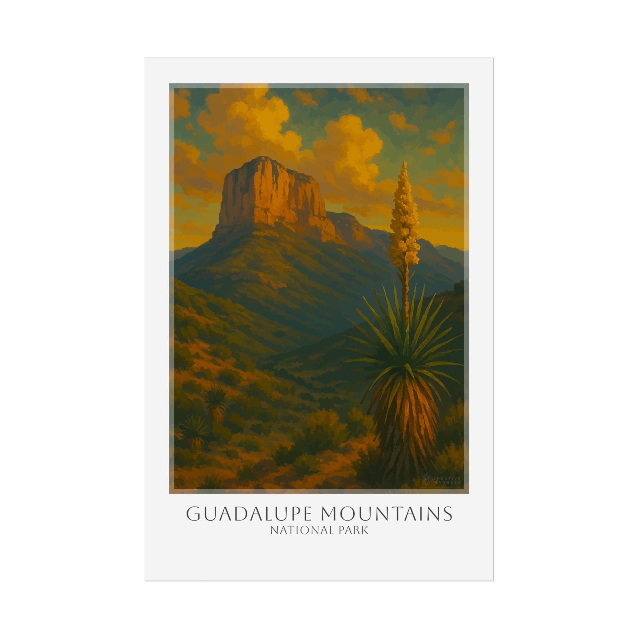 GUADALUPE MOUNTAINS  * Travel Poster * National Park Wall Art
