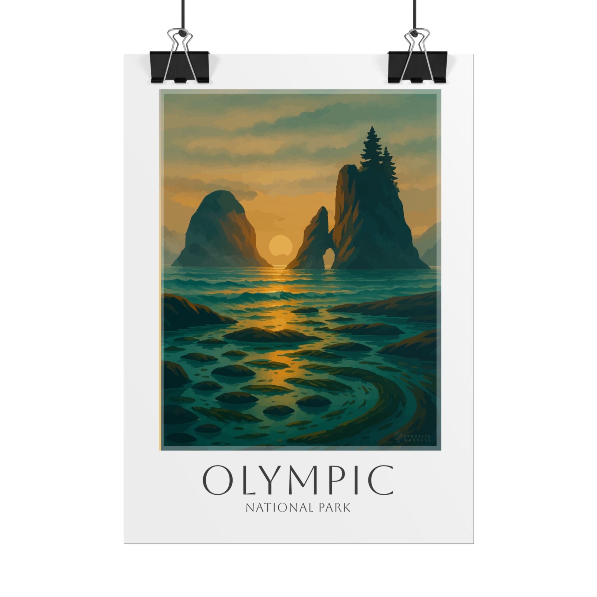OLYMPIC  * Travel Poster * National Park Wall Art