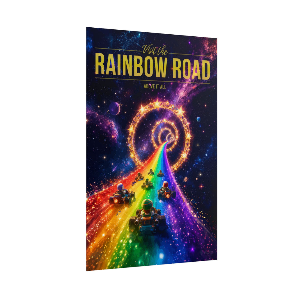 Rainbow Road Travel Poster