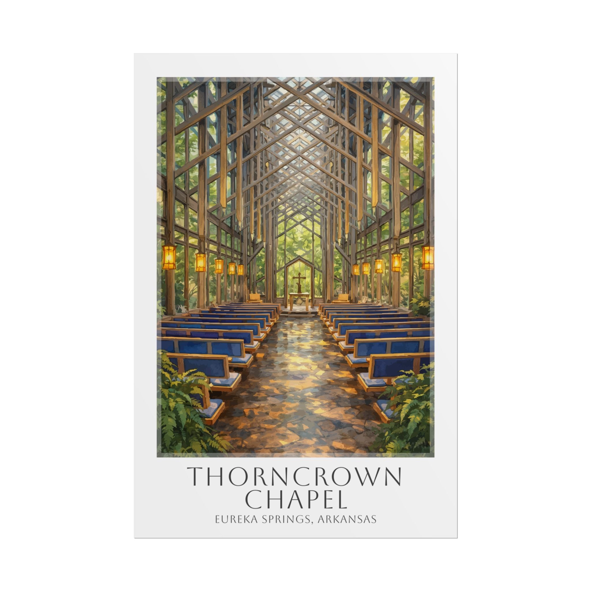 Thorncrown Chapel Travel Poster