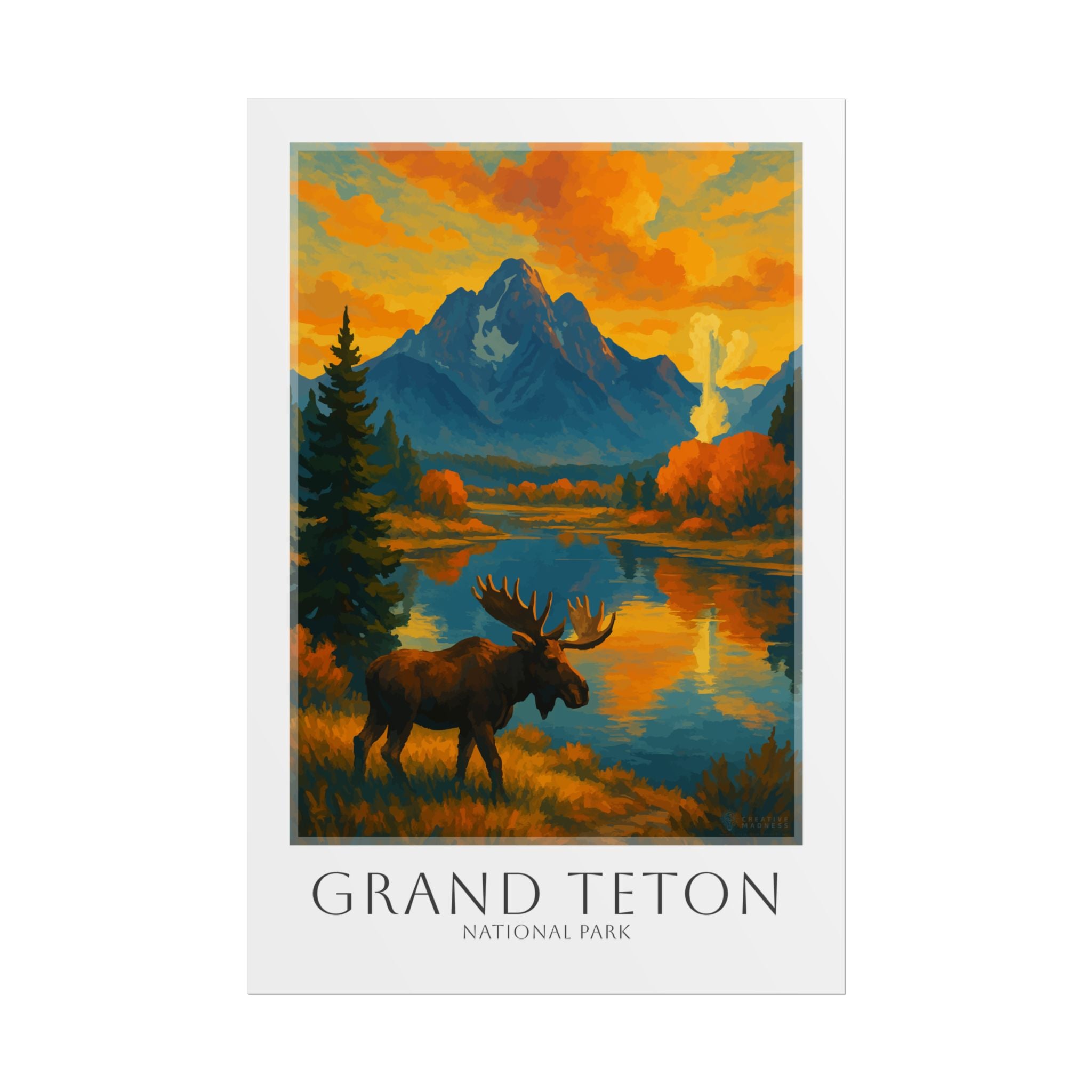 GRAND TETON   * Travel Poster * National Park Wall Art