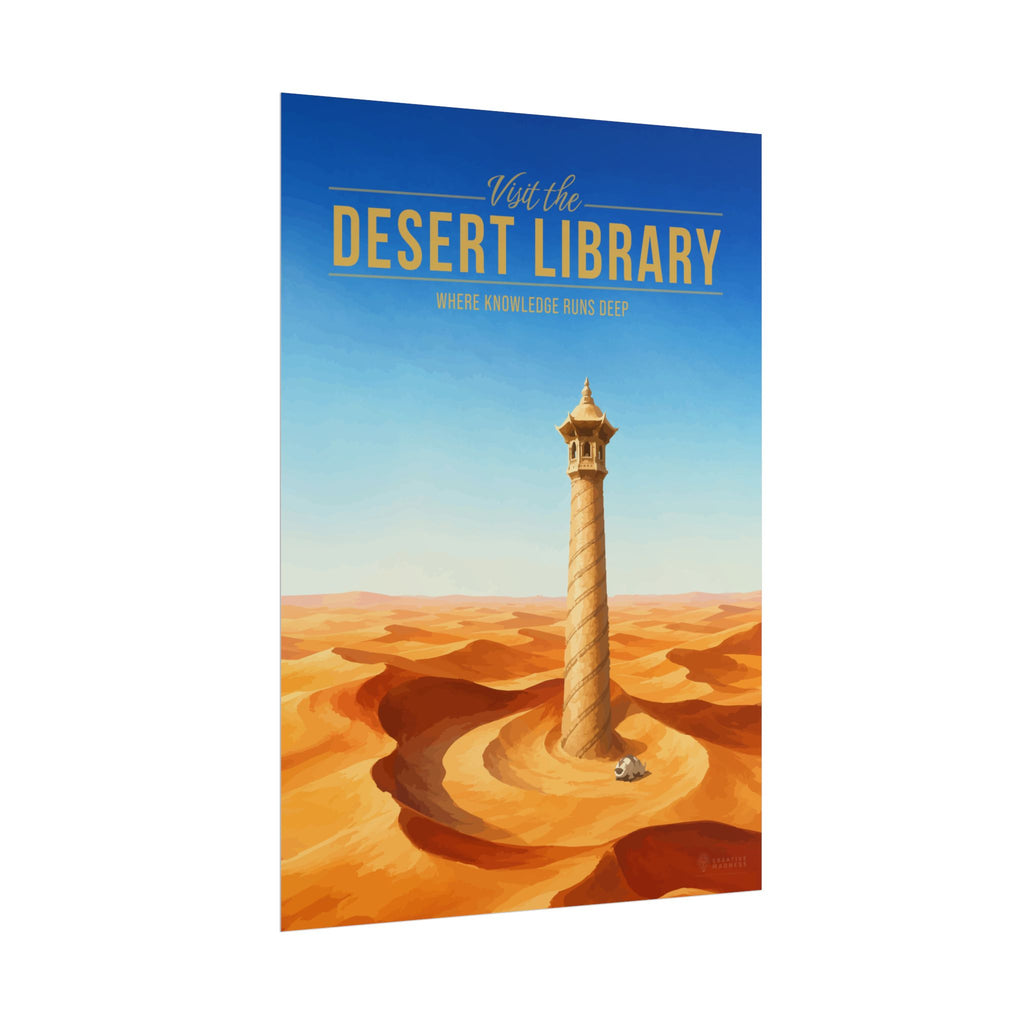 Desert Library Travel Poster