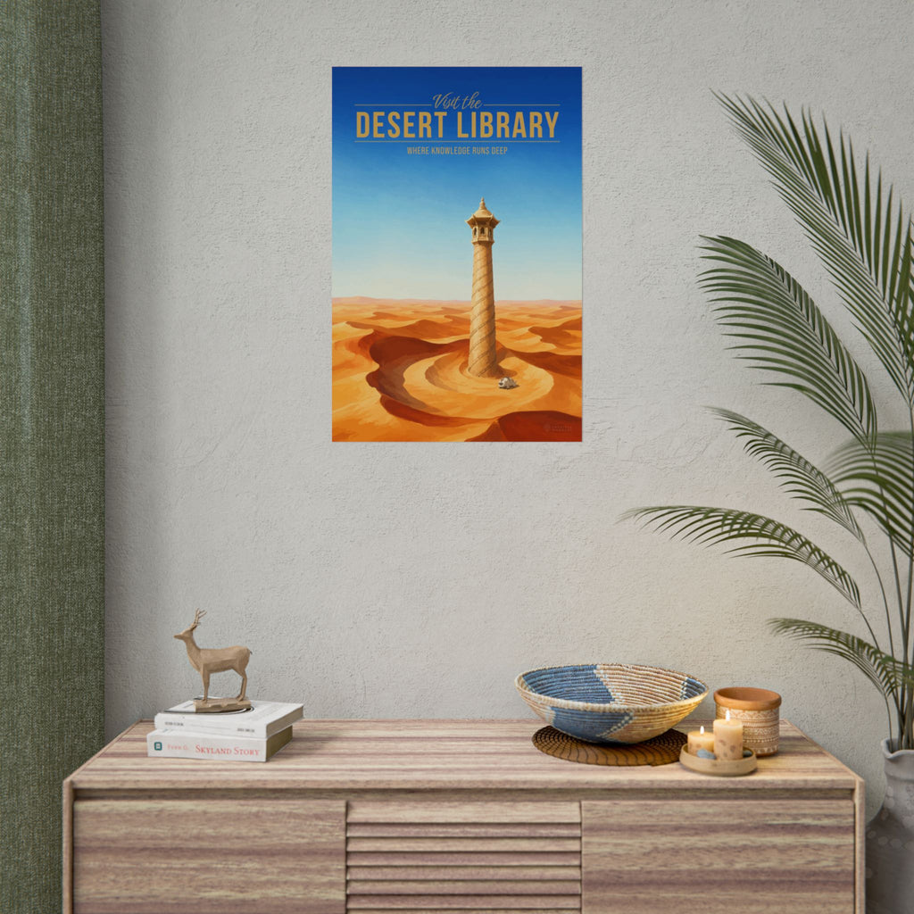 Desert Library Travel Poster