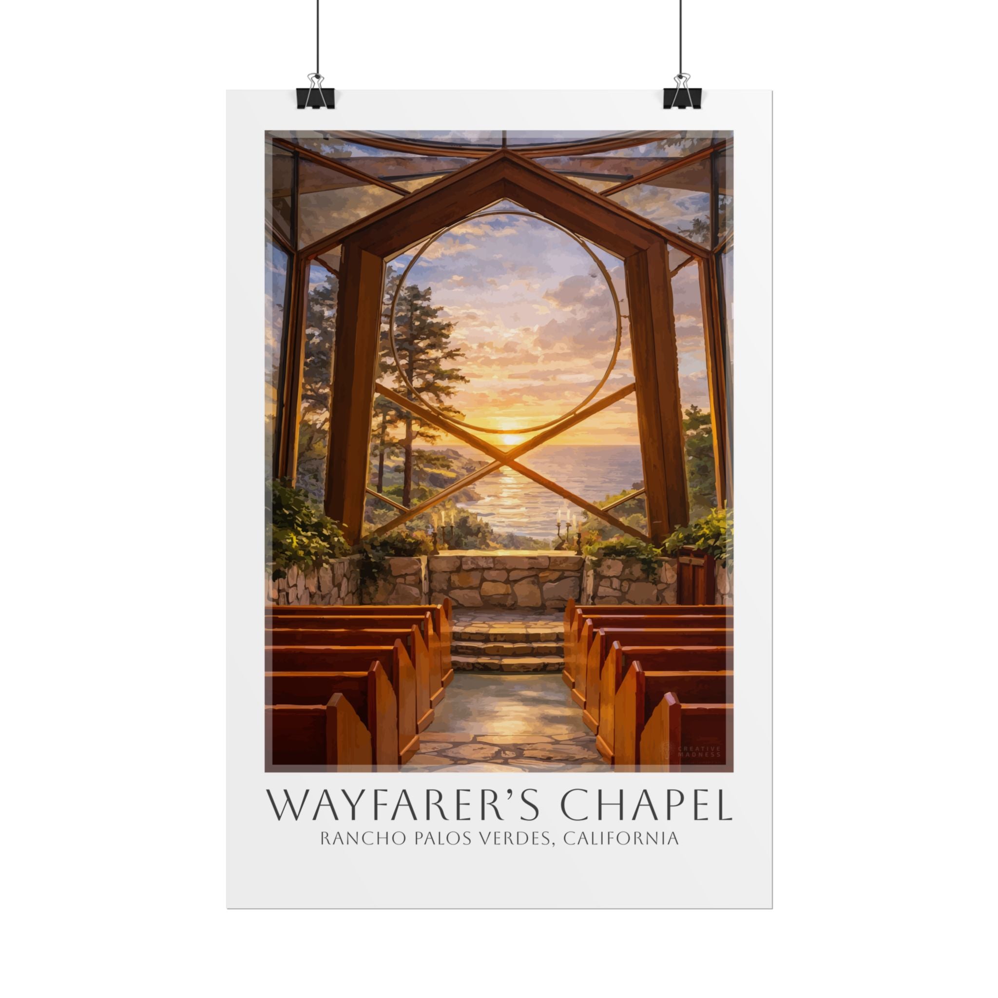 Wayfarers Chapel Travel Poster