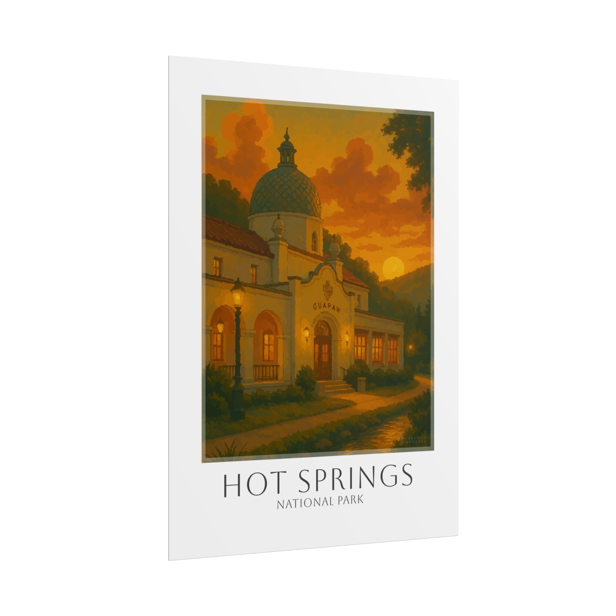 HOT SPRINGS  * Travel Poster * National Park Wall Art