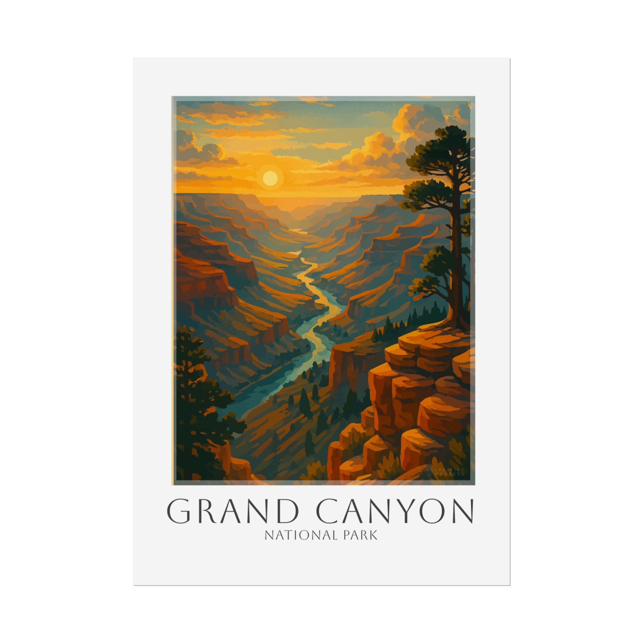 GRAND CANYON  * Travel Poster * National Park Wall Art