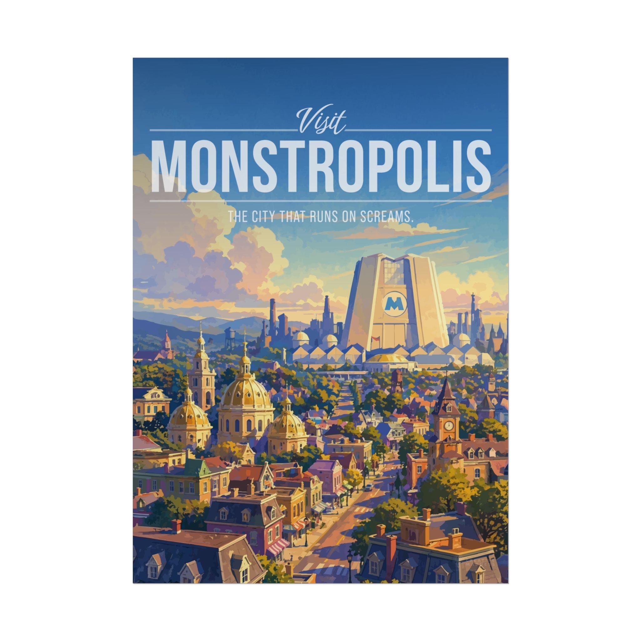 Monstropolis Travel Poster
