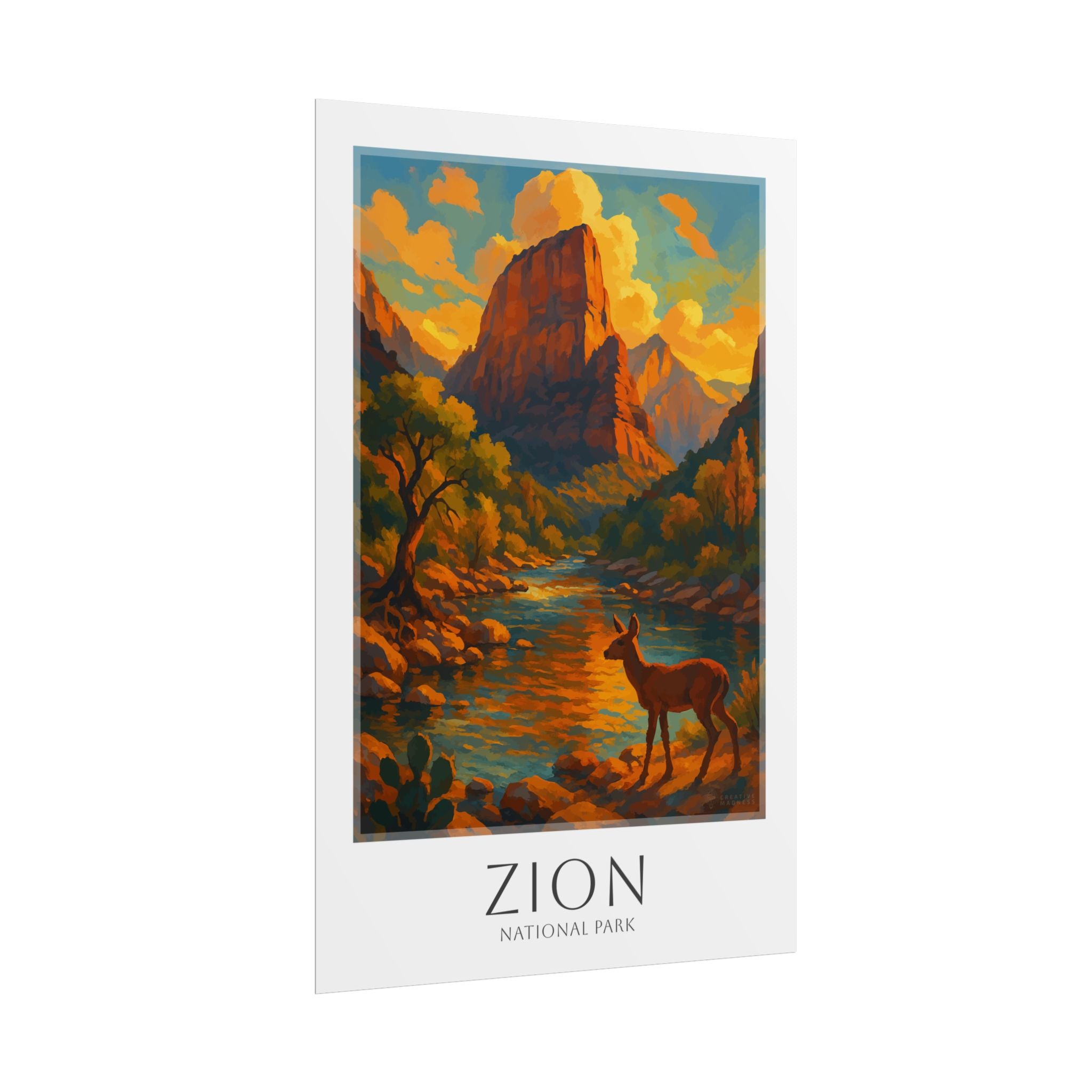 ZION  * Travel Poster * National Park Wall Art