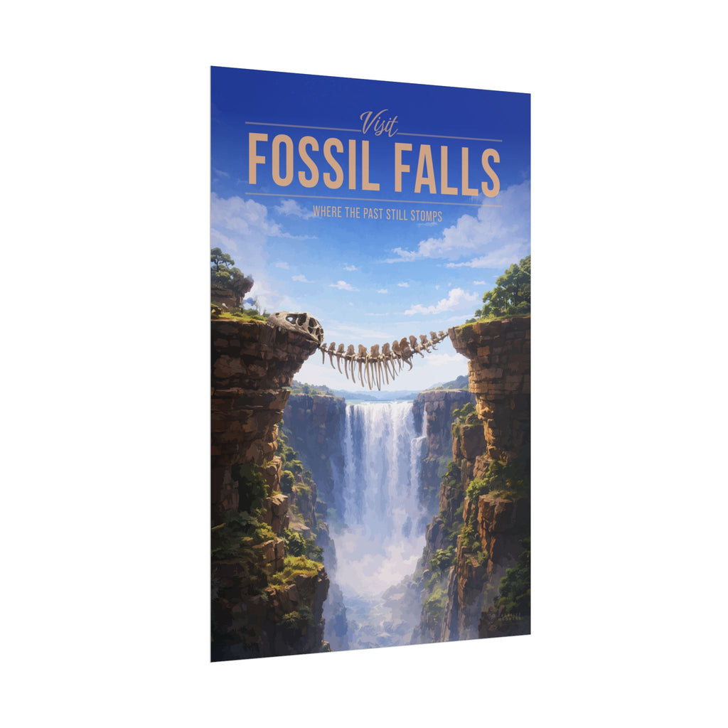 Fossil Falls Travel Poster