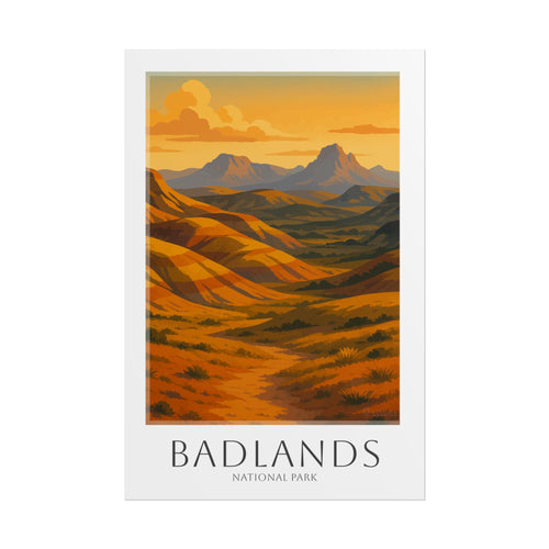 BADLANDS * Travel Poster * National Park Wall Art