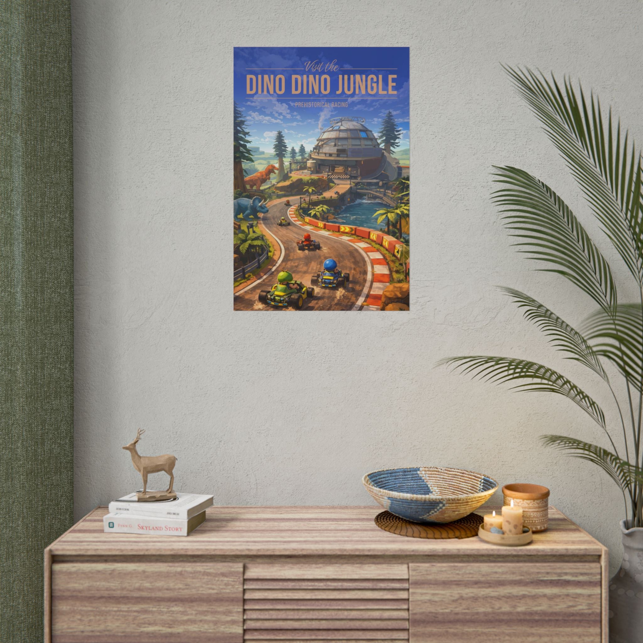 Dino Dino Jungle Travel Poster