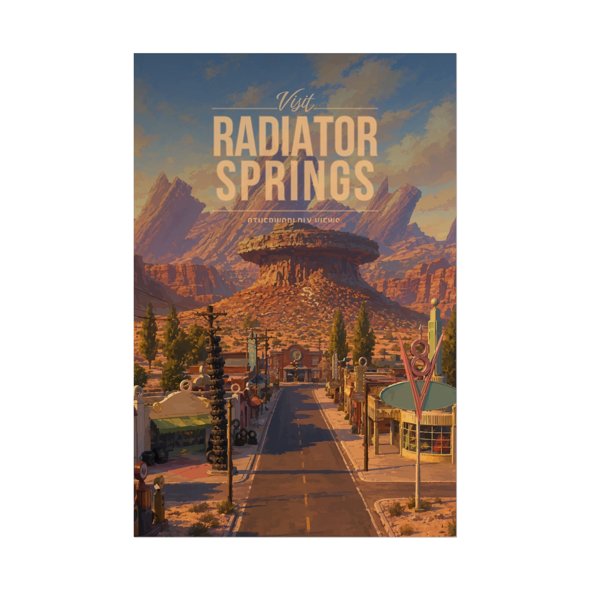 Radiator Springs Travel Poster