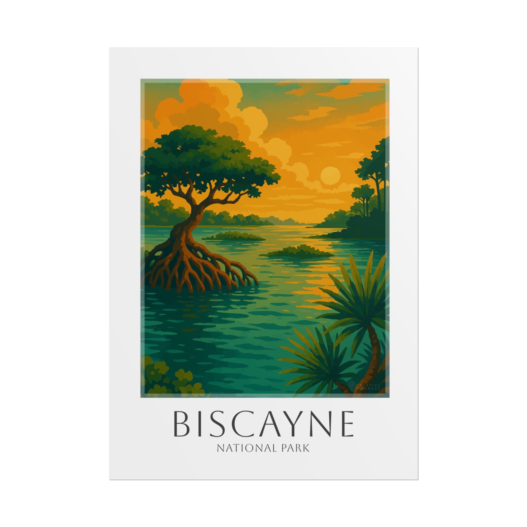 BISCAYNE * Travel Poster * National Park Wall Art
