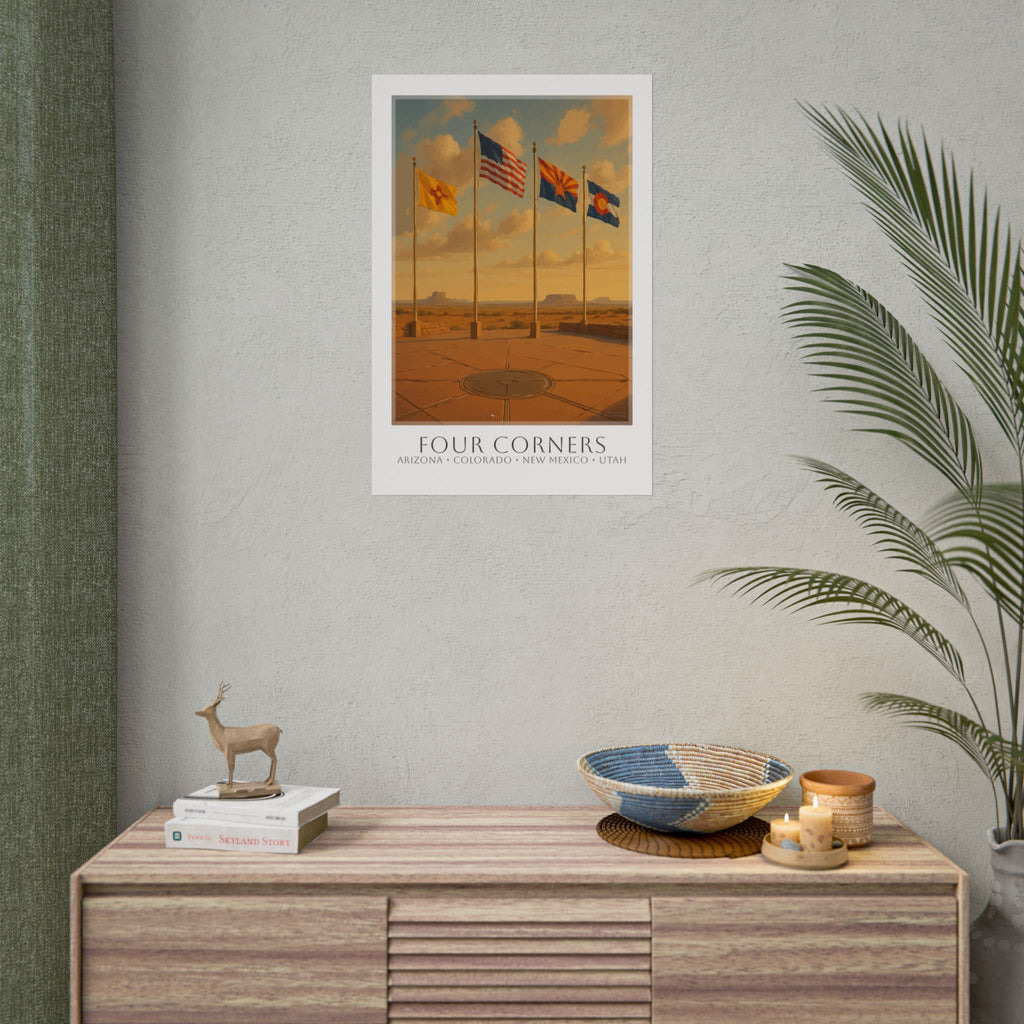Four Corners Travel Poster