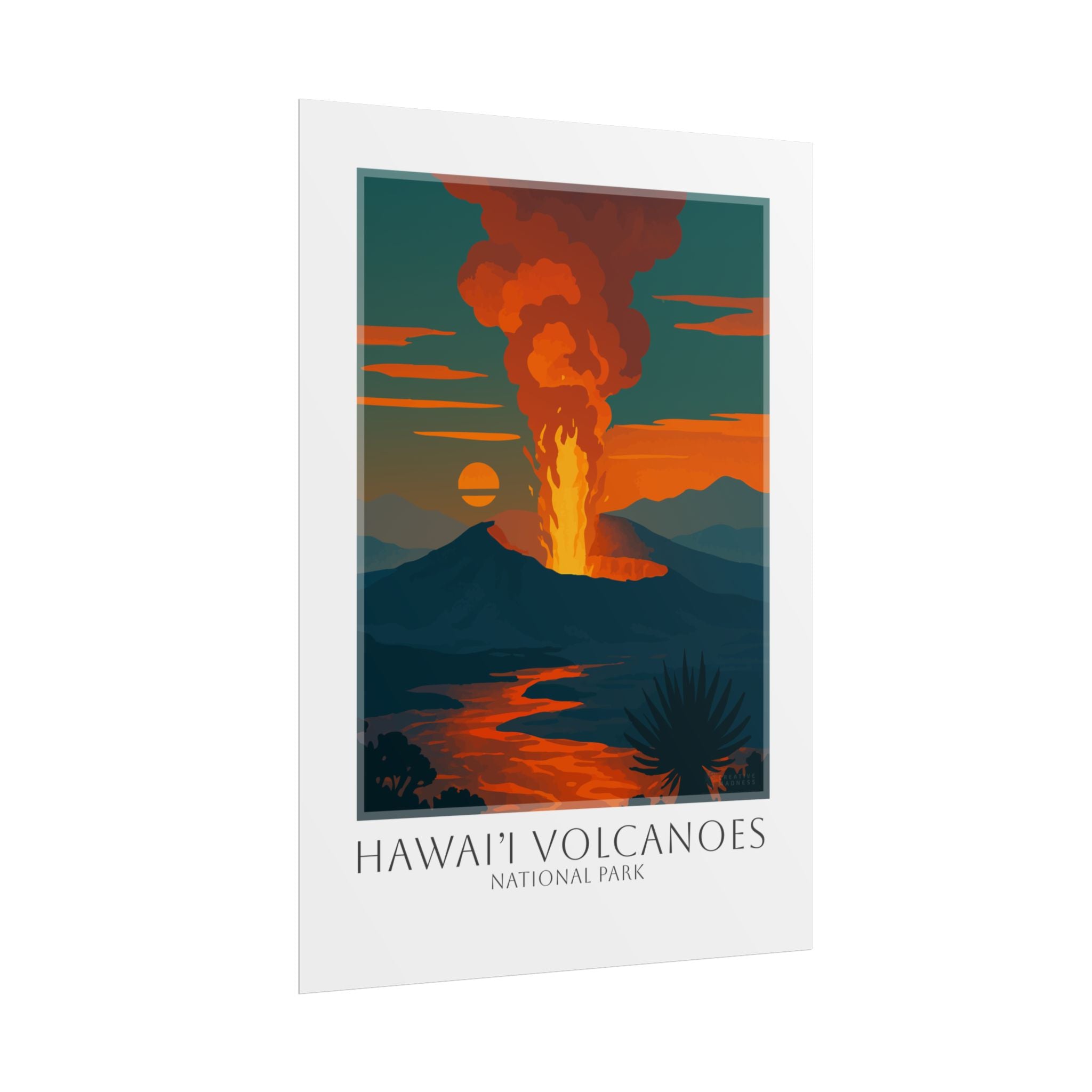 HAWAII VOLCANOES  * Travel Poster * National Park Wall Art