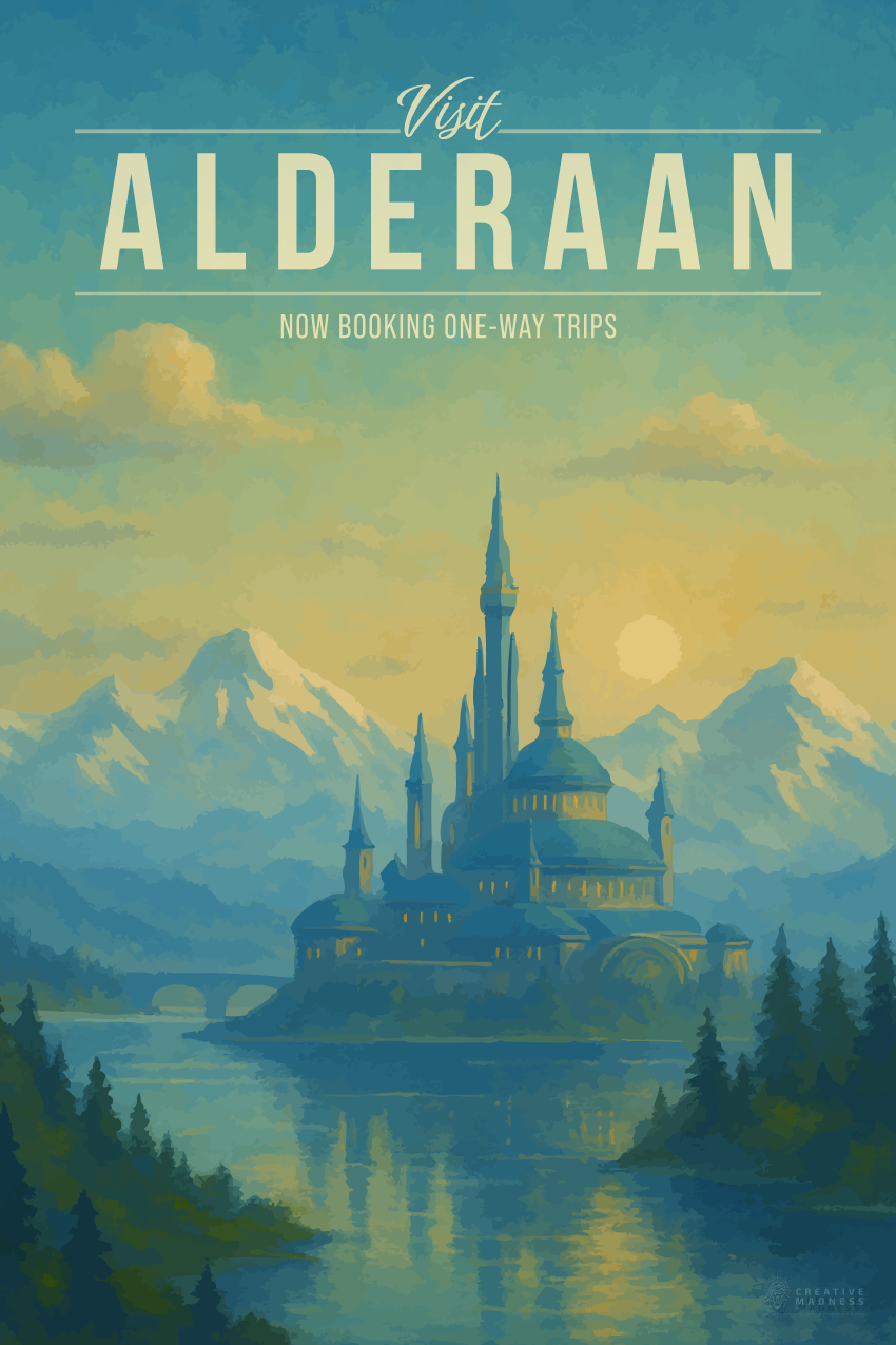 Alderaan Travel Poster
