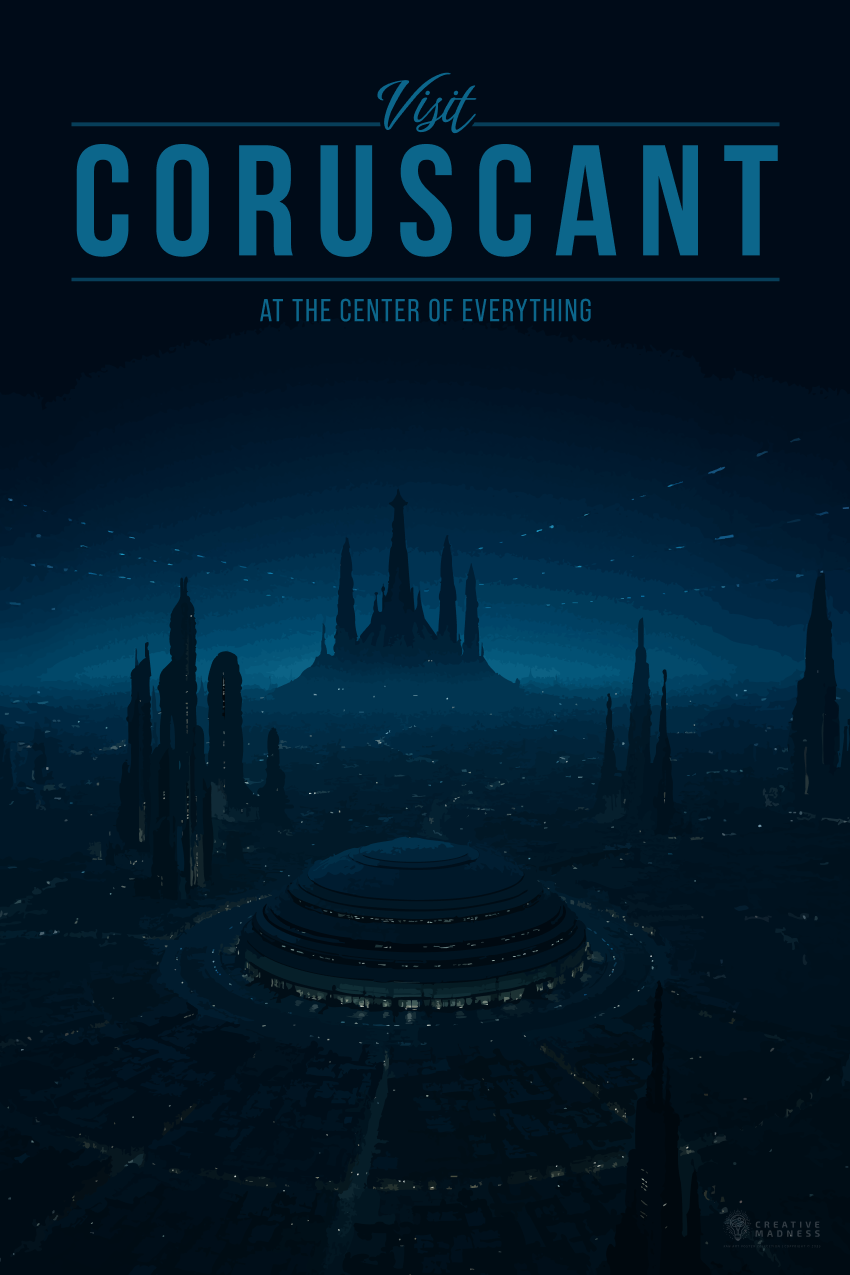 Coruscant Travel Poster