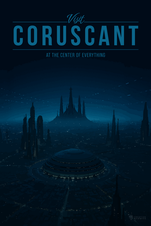 Coruscant Travel Poster