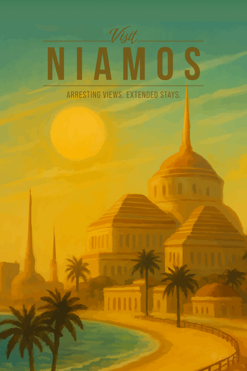Niamos Travel Poster