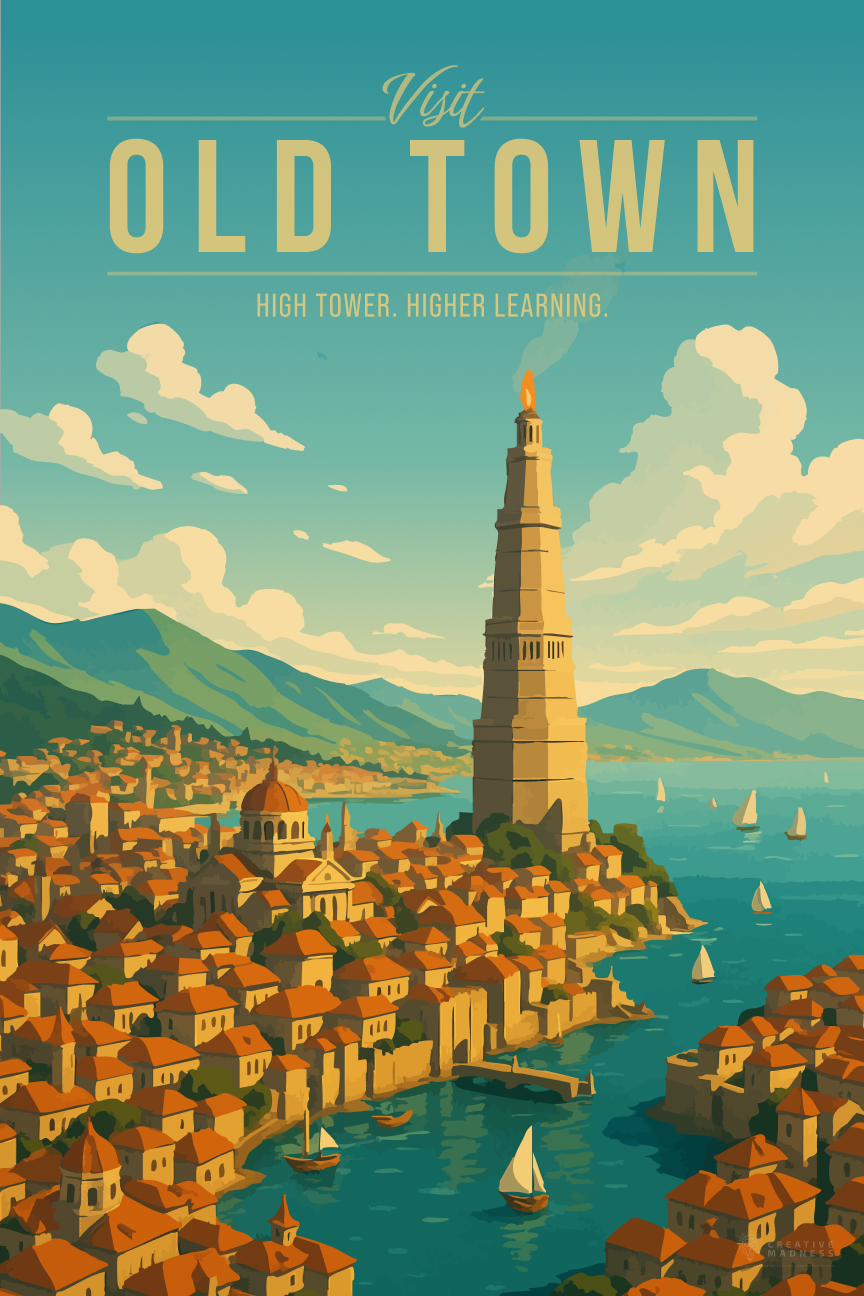 Old Town Travel Poster