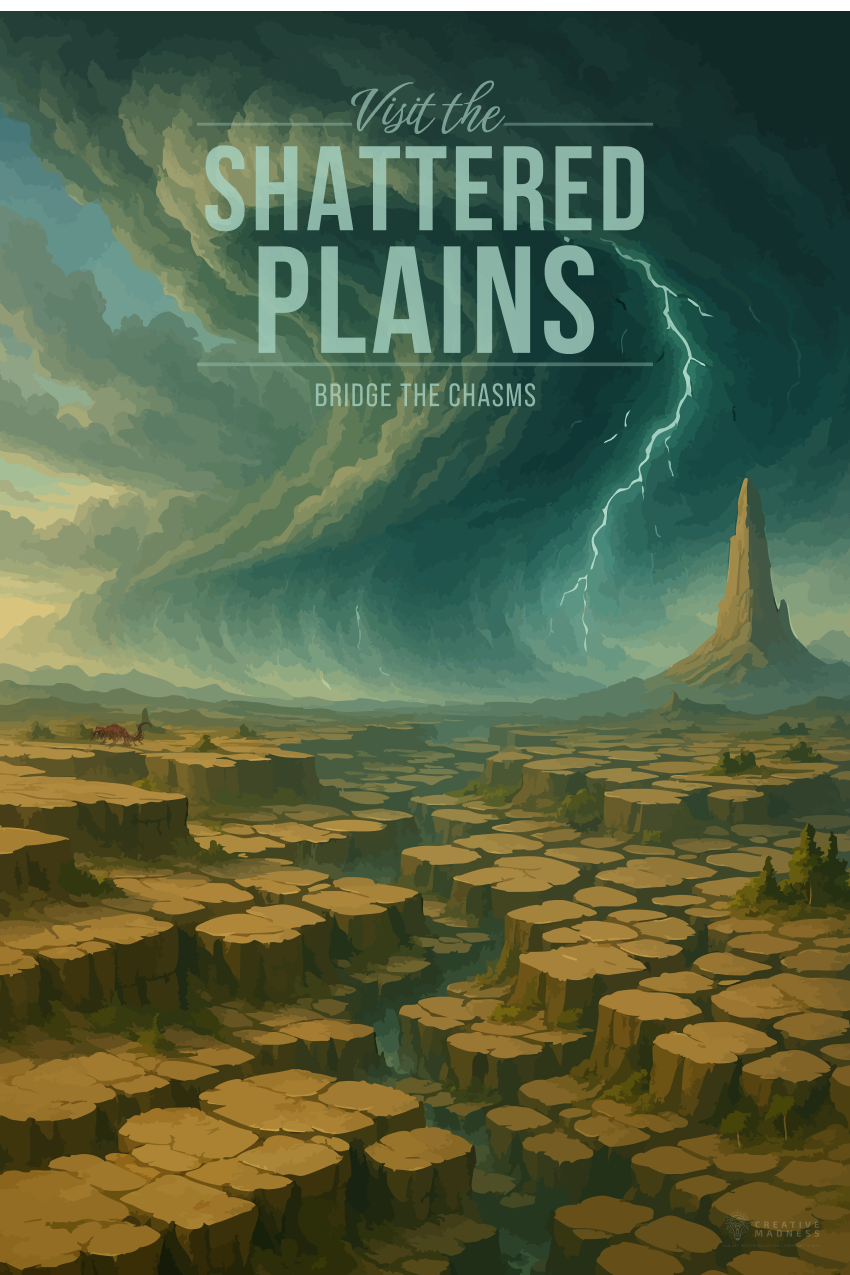 Shattered Plains Travel Poster