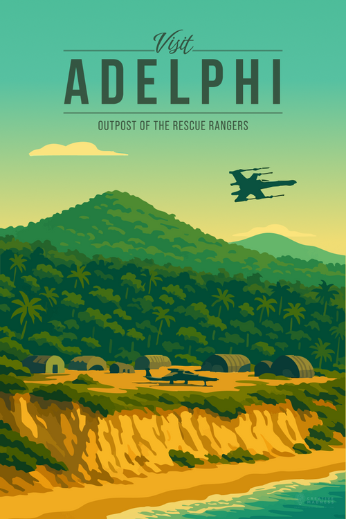 Adelphi Travel Poster