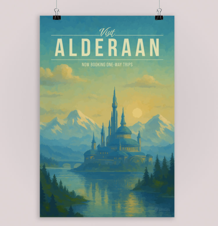 Alderaan Travel Poster
