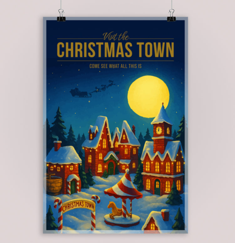 Christmas Town Travel Poster