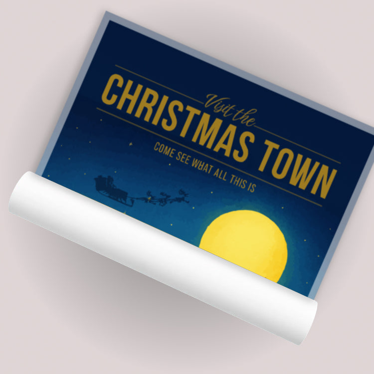 Christmas Town Travel Poster