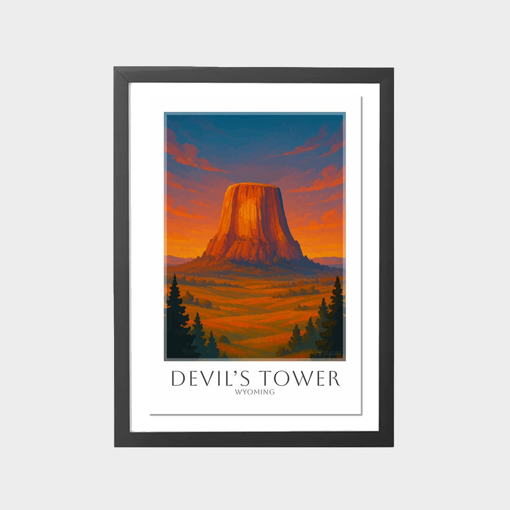 devils-tower-gray-bg-framed