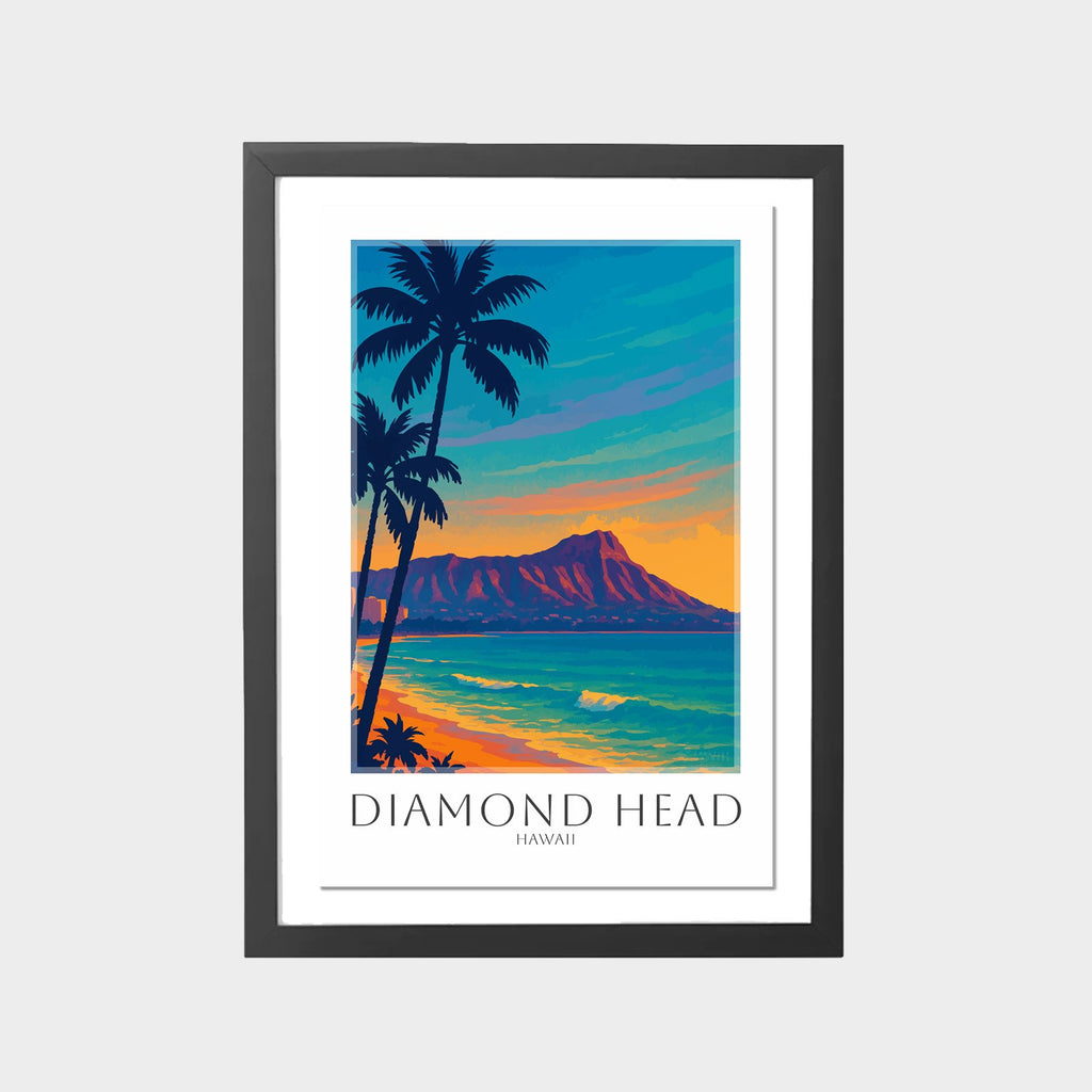 diamond-head-gray-bg-framed