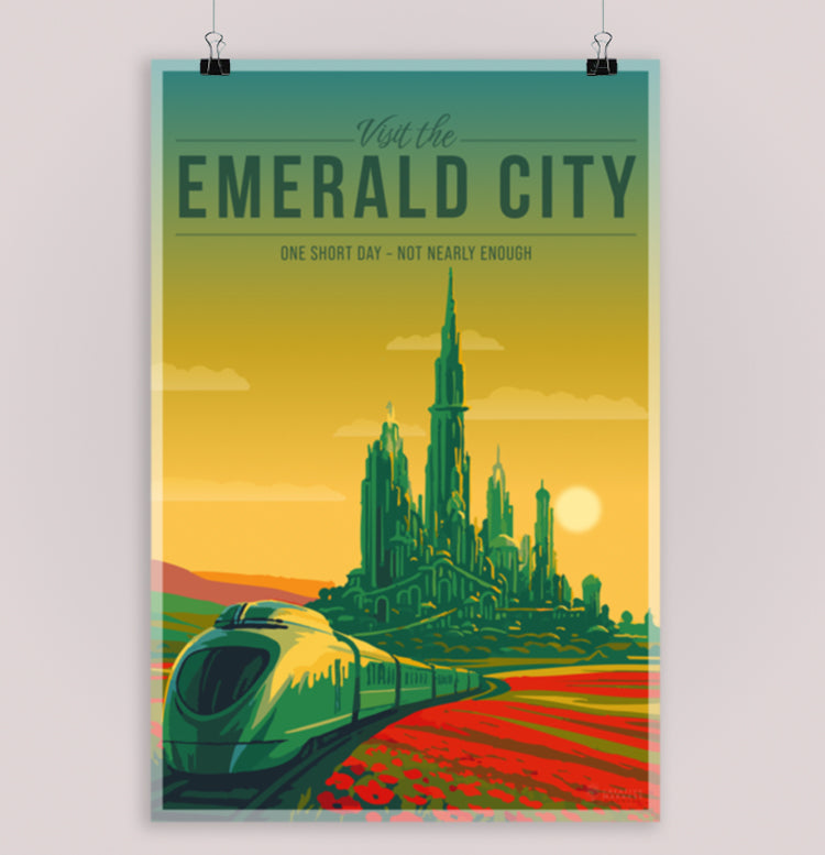 Emerald City Travel Poster