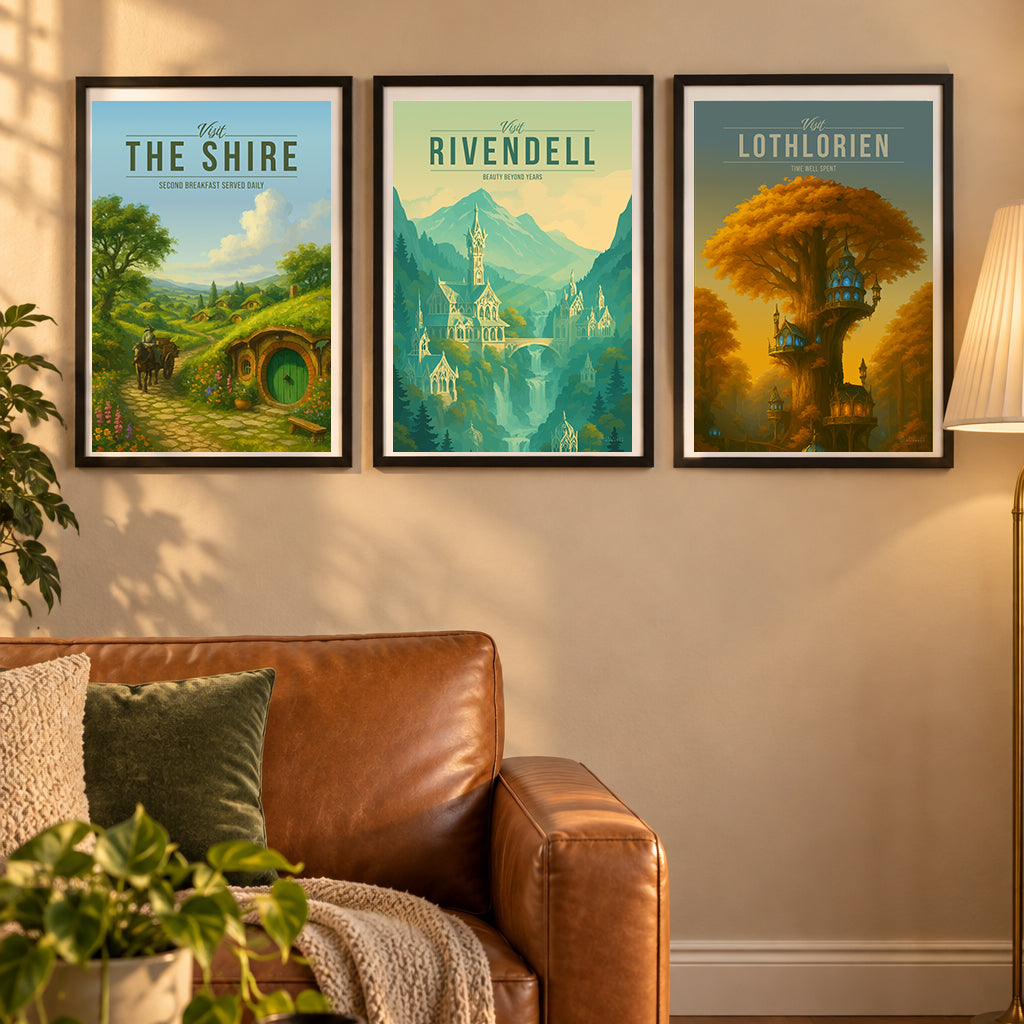 Fellowship Havens — 3 poster set room mockup