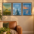 Flying Bison Four Nations — 3 poster set room mockup