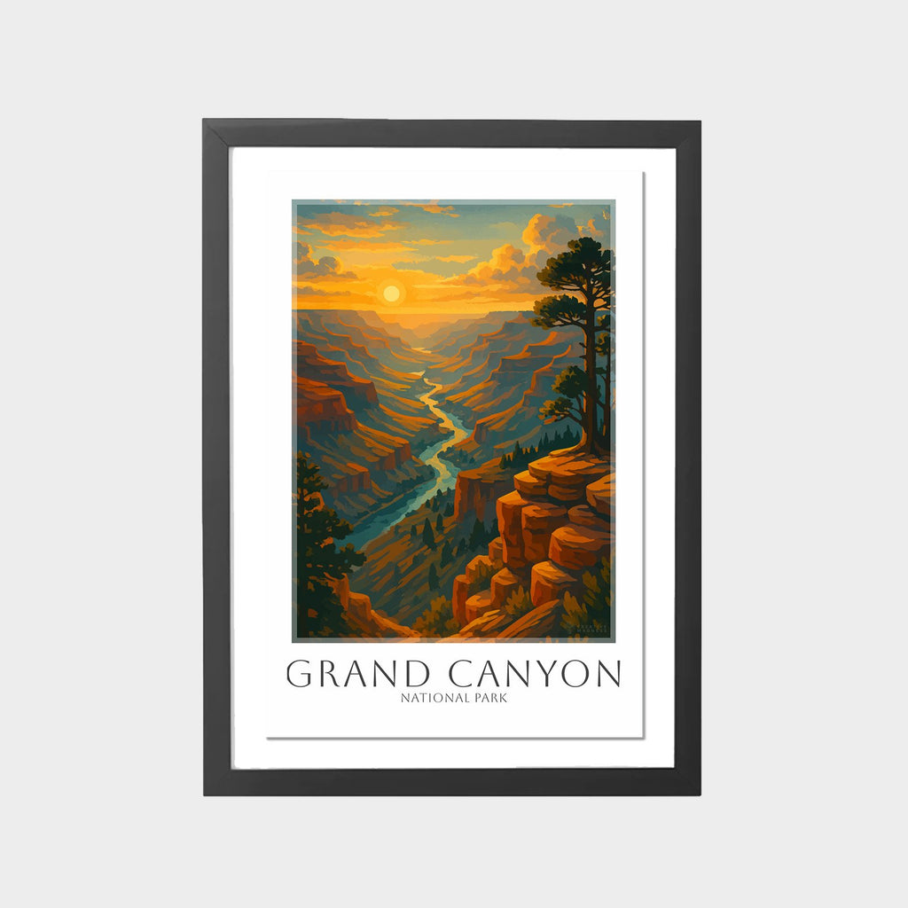 grand-canyon-gray-bg-framed