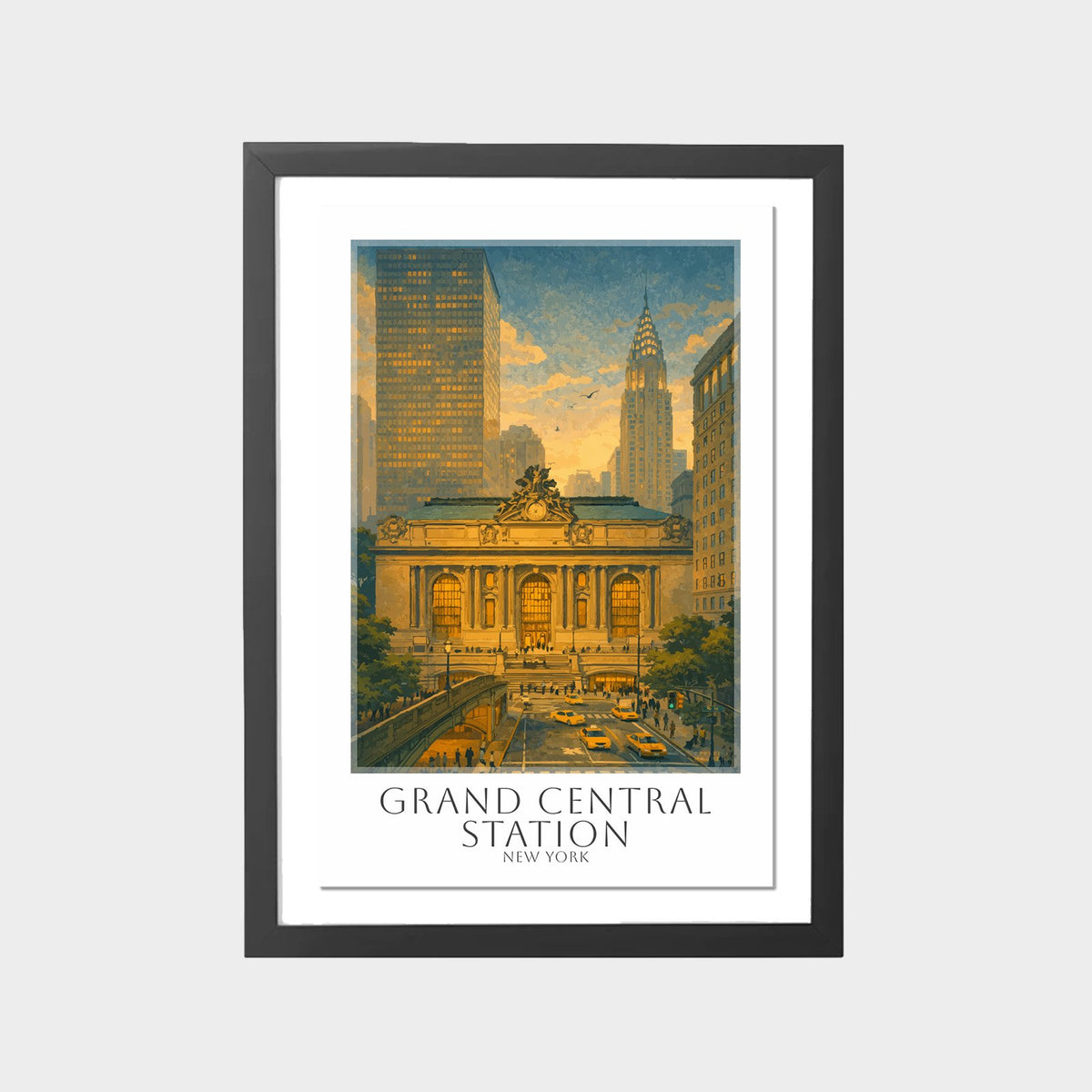 grand-central-station-gray-bg-framed