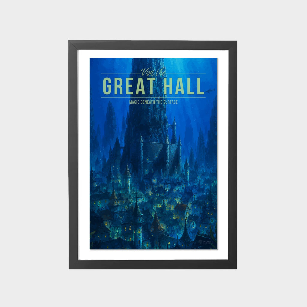 great-hall-gray-bg-framed