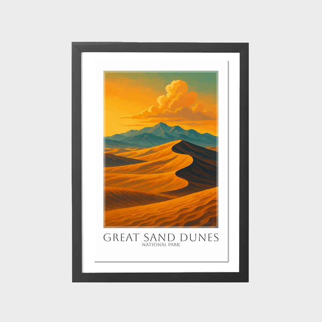 great-sand-dunes-gray-bg-framed