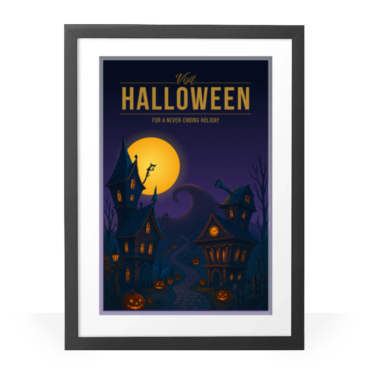 Halloween Town Travel Poster
