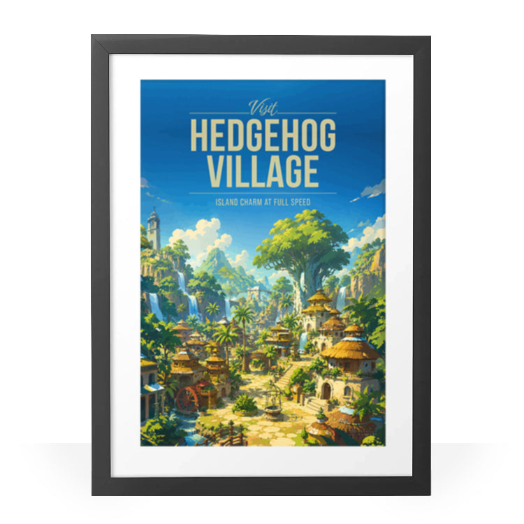 hedgehog-village-framed