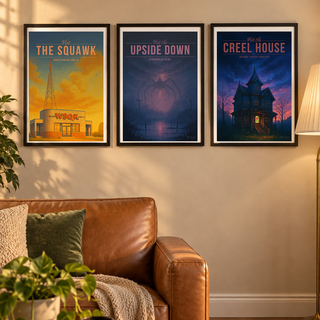 Hellfire — 3 poster set room mockup