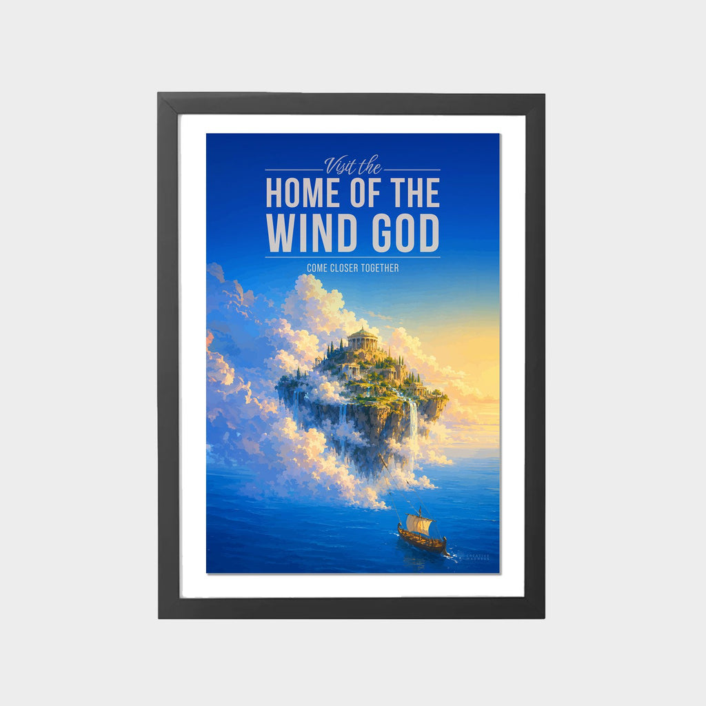 home-of-the-wind-god-gray-bg-framed