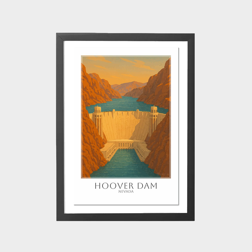 hoover-dam-gray-bg-framed