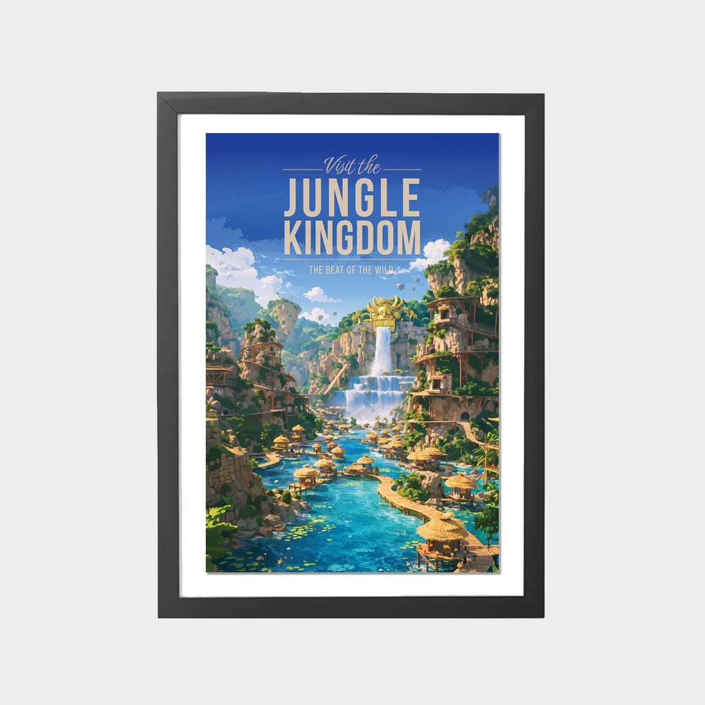 jungle-kingdom-gray-bg-framed