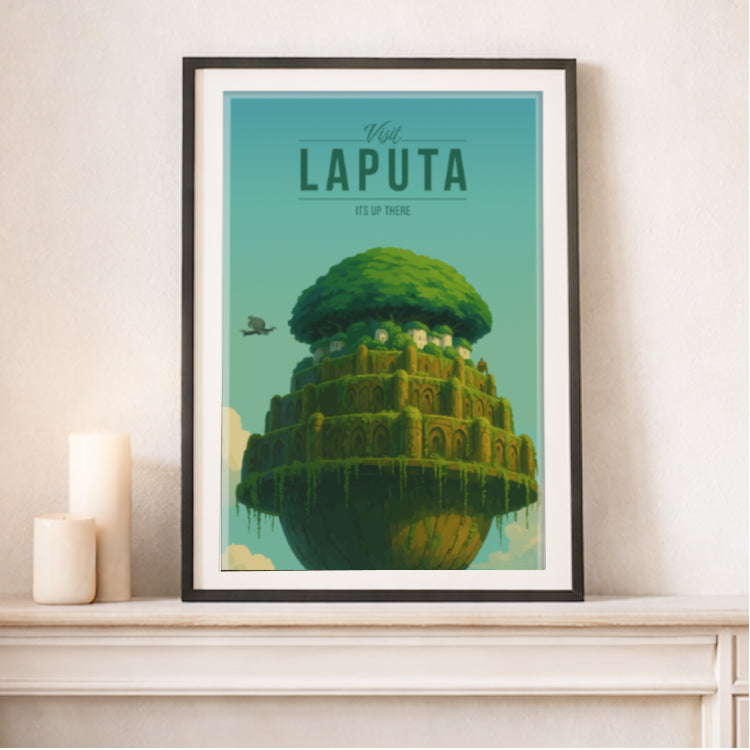 Laputa Travel Poster
