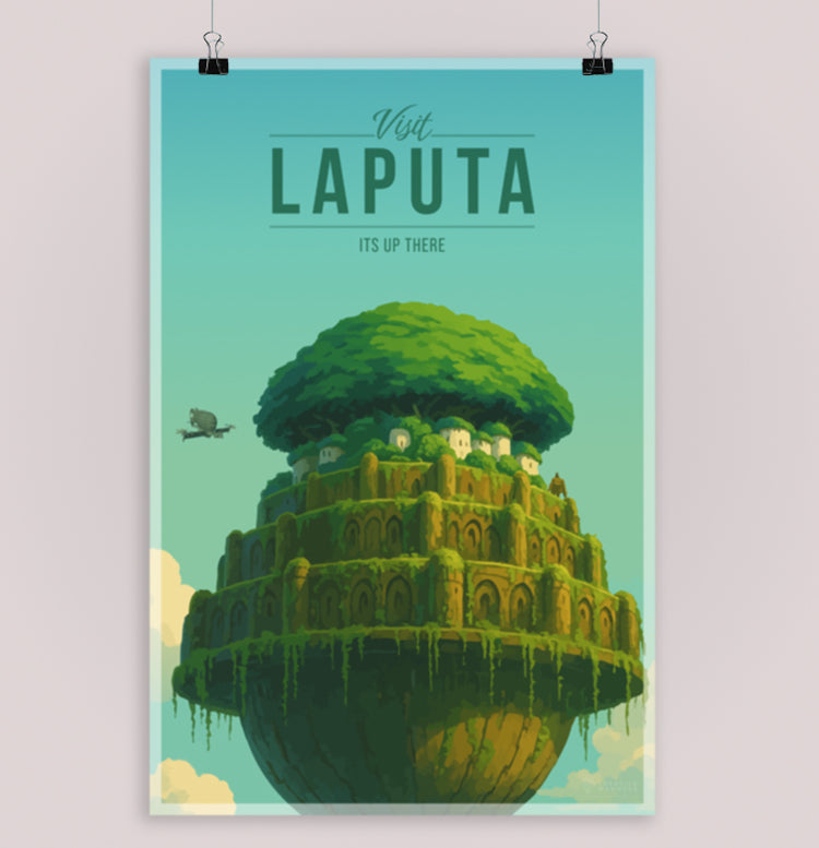 Laputa Travel Poster
